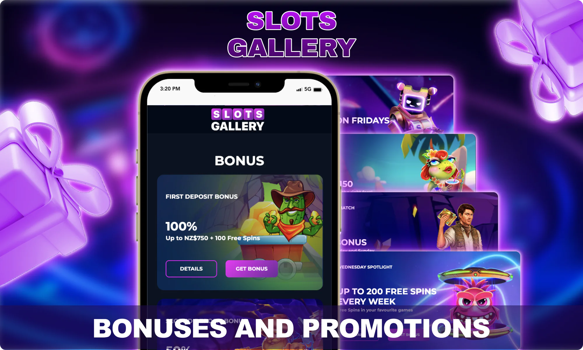 New Zealand Slots Gallery Bonus options in the App